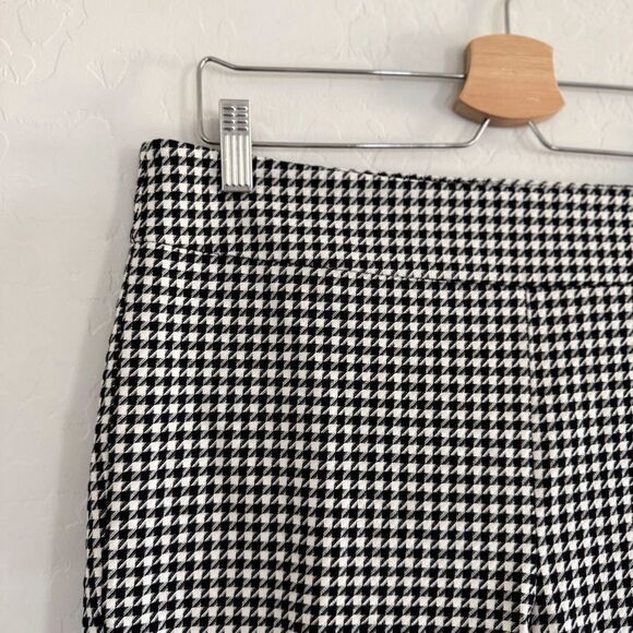 Talbots Bold Houndstooth Chatham Stretch Ankle Pant Black White Size 10 - Picture 6 of 12